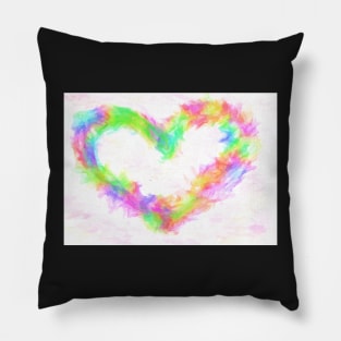 Rainbow Heart Pillow