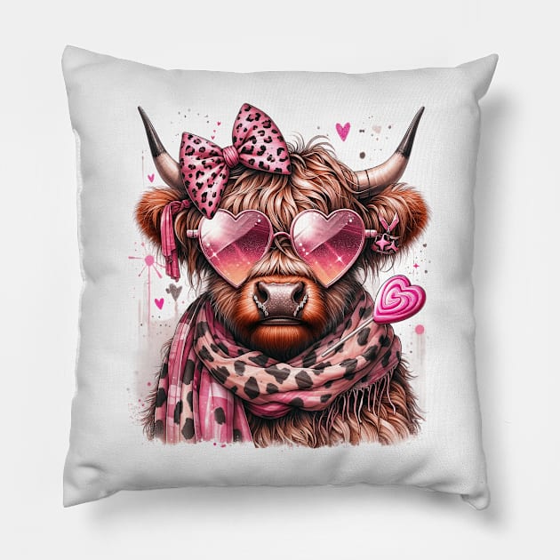 Cow Valentine T Shirt Valentine T shirt For Women Pillow by Xamgi