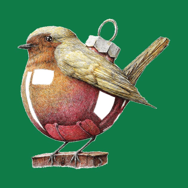 Christmas robin by RedmerHoekstra