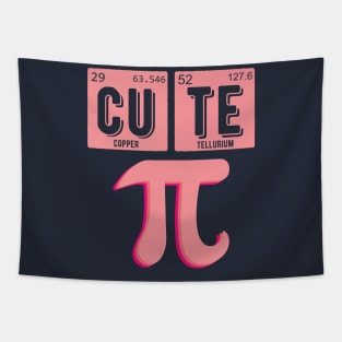 Cute Pie Pi Day Cutie Math Periodic Table Pink math teacher Tapestry