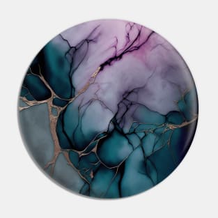 Violet Night - Abstract Alcohol Ink Resin Art Pin