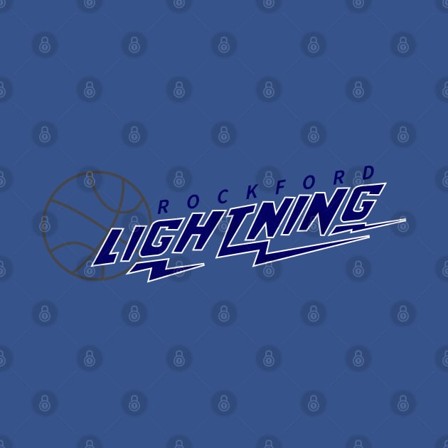 Vintage Rockford Lightning Basketball by LocalZonly