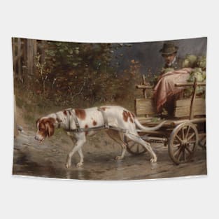 On the Way to the Market by Carl Reichert Tapestry