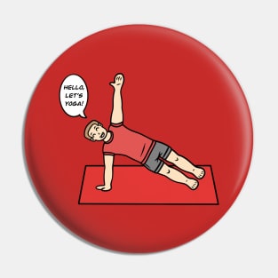 Funny yoga man Pin