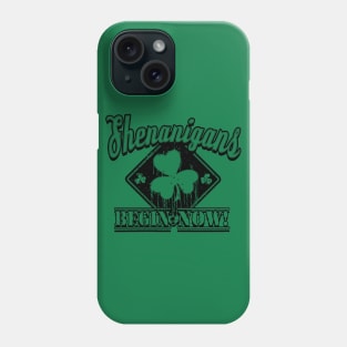 Warning Shenanigans Begin Now Phone Case