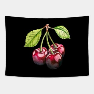 Watercolor cherries Tapestry