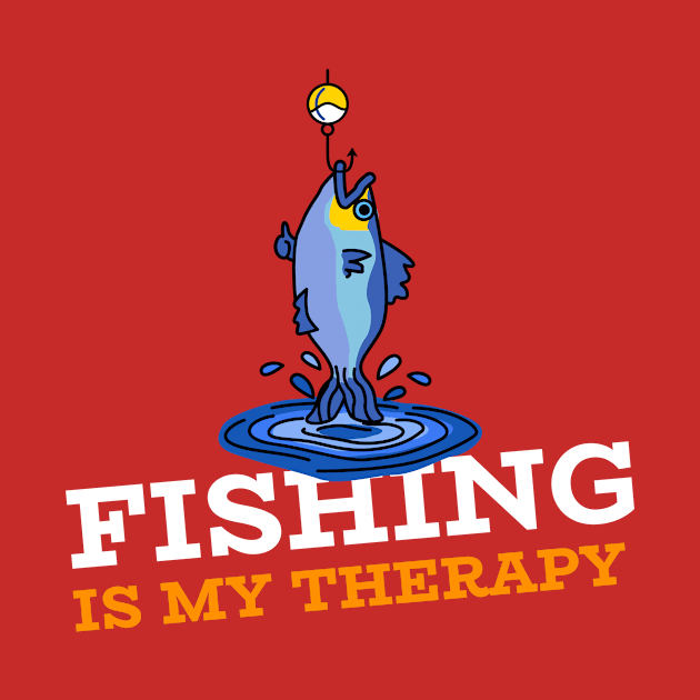 Fishing is my therapy 9 by Cectees