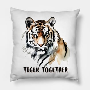 Tiger Together | Colorful Majesty | Tiger Lovers Pillow