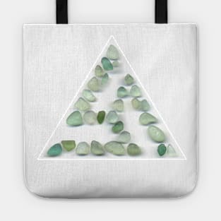 Sea glass - green triskelion Tote