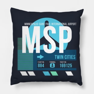 Twin Cities (MSP) Airport // Sunset Baggage Tag Pillow