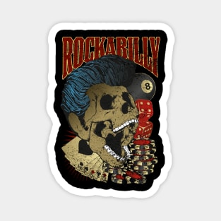 Rockabilly Skull Magnet