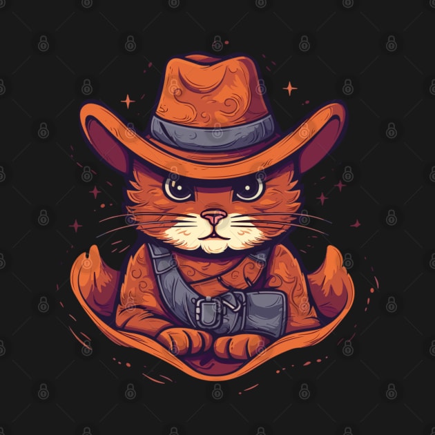 Funny Cat Cowboy Cowgirl Meow Howdy Meowdy by KsuAnn