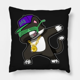 Dabbing Cat Funny Shirt Dab Hip Hop Dabbing Kitten Pillow