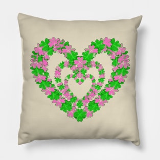 Pink Irish Hearts Pillow