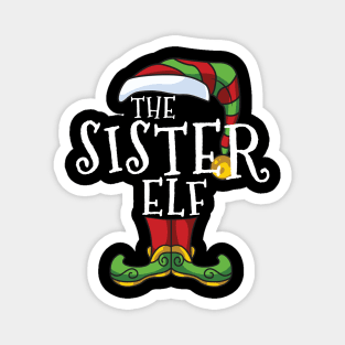 Sister Elf Family Christmas Matching Holiday Funny Pajama Magnet