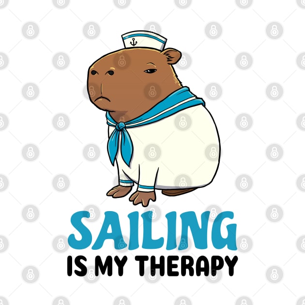 Sailing is my therapy Capybara Sailor by capydays