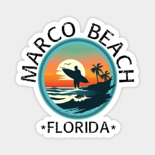 Marco Beach - Florida (with Black Lettering) Magnet