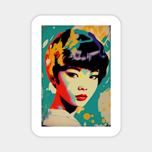 Vintage woman in pop-art style Magnet