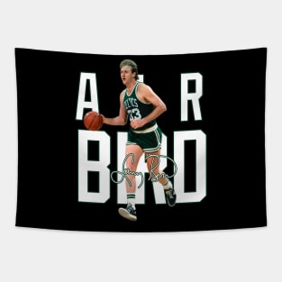 Larry Bird Legend Air Bird Basketball Signature Vintage Retro 80s 90s Bootleg Rap Style Tapestry