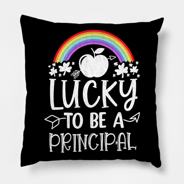 Irish Teacher Lucky To Be A Principal St Patricks Day School Pillow by schirmerbas