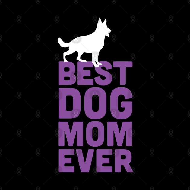 Best German Shepherd Dog Mom Ever - Purple Dog Lover Gift by Elsie Bee Designs