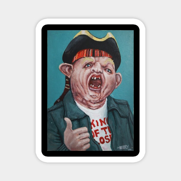 Hey You Guys | Painting of Sloth Goonies | Sloth Popart | Sloth Goonies Oil Painting | loser king Magnet by Tiger Picasso