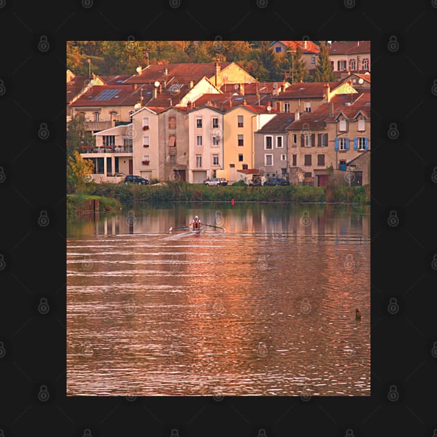 Evening Row - Belleville on Meuse River, France by pops