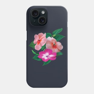 Impatiens - Orange and Pink Impatiens Phone Case