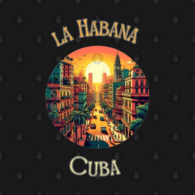 "Havana Hideaway: Vibrant Oasis in Retro Chic" - Retro Travel Cool by stickercuffs