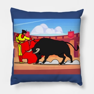 Arena Bullfight Torero Bull Pillow