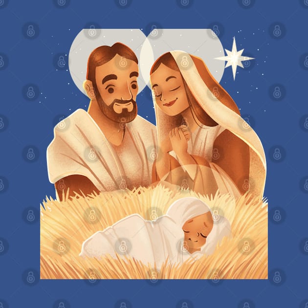 Nativity Illustration by Mako Design 