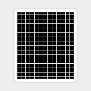 Thick White and Black Lines Grid Magnet