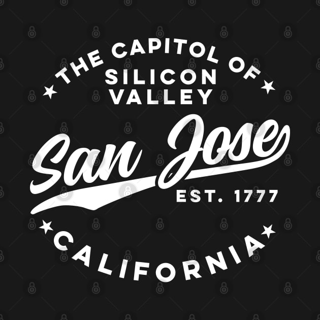 Vintage Silicon Valley San Jose California Retro USA City by DetourShirts