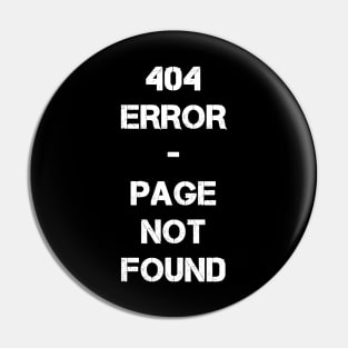 404 Error - Page not found Pin