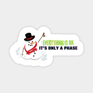 Melting Snowman Geeky Science Meme T-Shirt Magnet