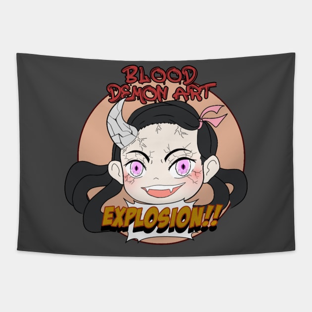 Nezuko demon Tapestry by SenpaiOweng