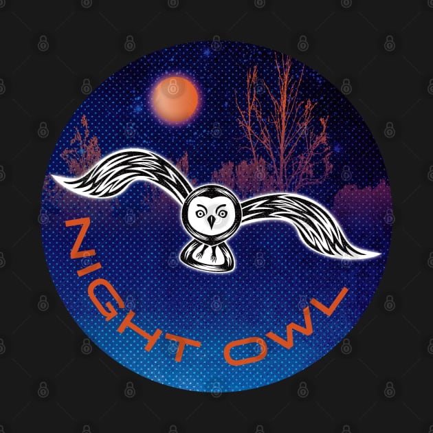 Night Owl Supermoon by Fairview Design