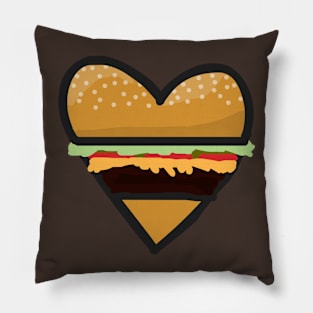 Hamburger love Pillow