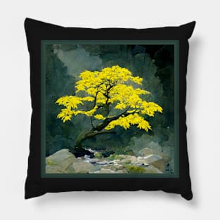 Japanese yellow maple Pillow