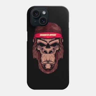 Bigfoot wearing a Sasquatch Odyssey headband! Phone Case