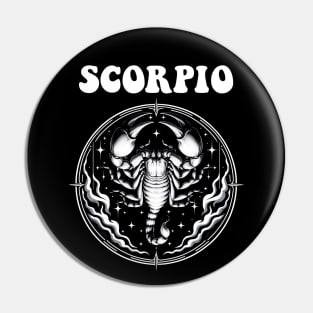 Zodiac Sign Astrology Scorpio October November Birthday Pin