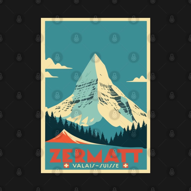 Zermatt,Matterhorn,Switzerland,Ski Poster by BokeeLee