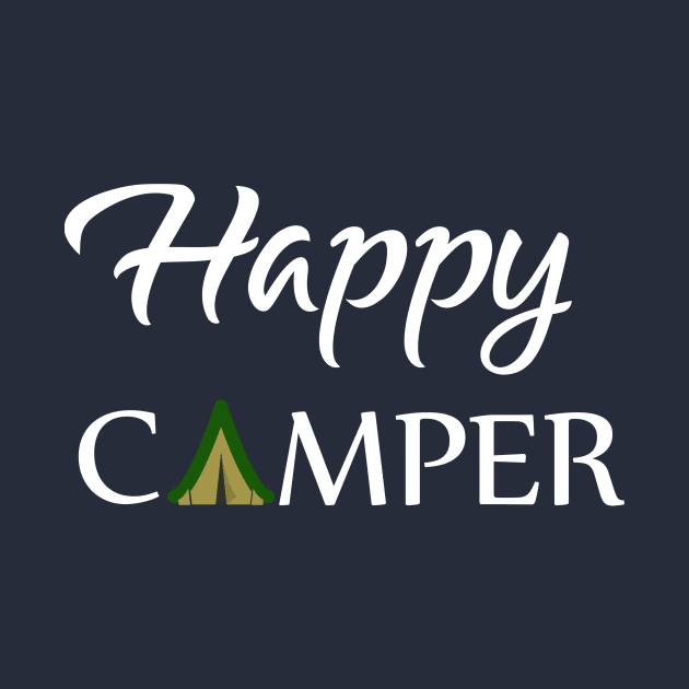 Happy Camper , Happy Camping Gift by Elitawesome