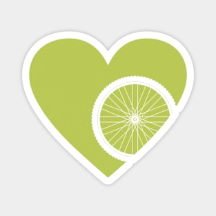 Heart with Mountain Bike Wheel for Cycling Lovers Magnet