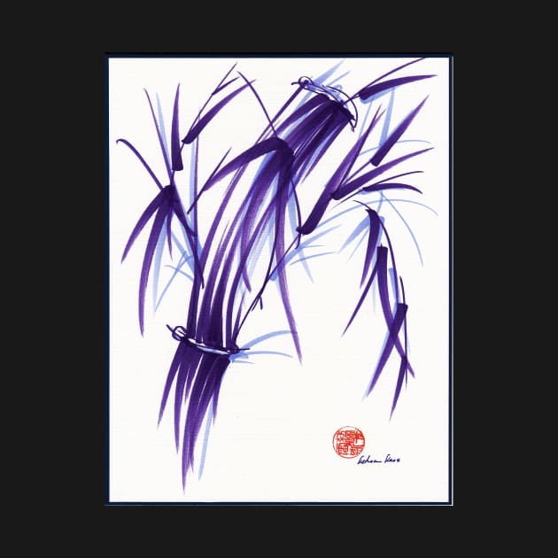 AURA - Orignal Spiritual Zen Bamboo painting by tranquilwaters