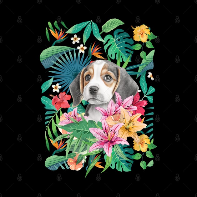 Tropical Beagle Puppy 1 by LulululuPainting