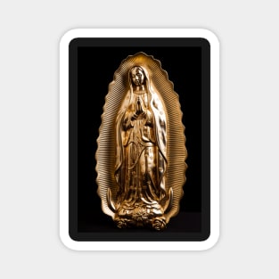 Our Lady of Guadalupe Golden Sculpture Magnet