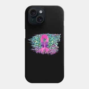 Breast Cancer Awareness Ribbon And Butterflies Phone Case