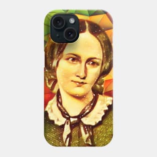 Emily Bronte Snow Portrait | Emily Bronte Artwork 9 Phone Case