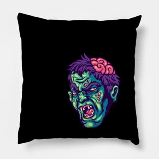 halloween character zombie head Pillow